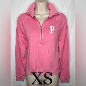 Pink Victoria Secret PINK Quarter Zip Pullover Sweatshirt